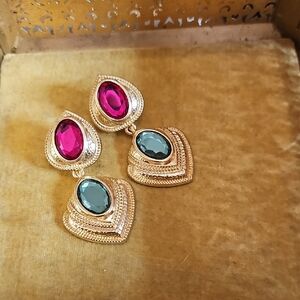 Gold Tone Drop Earrings